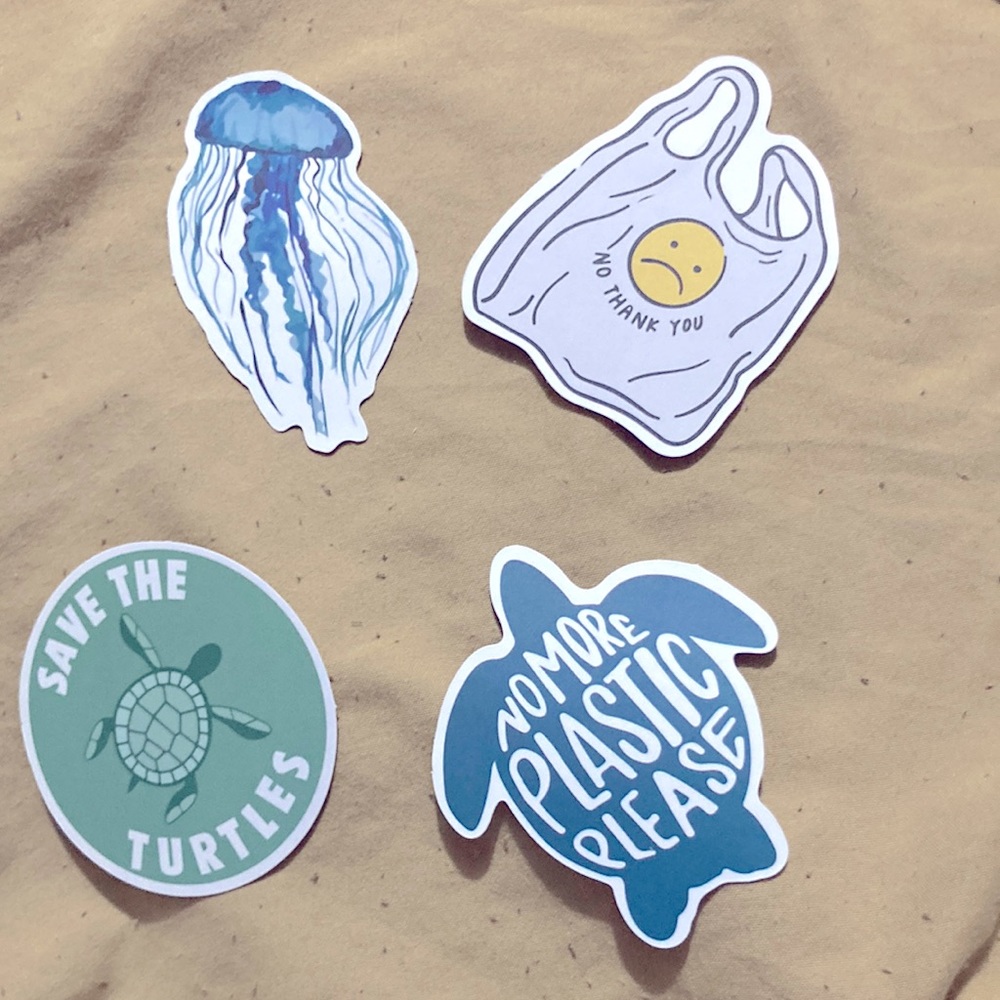 Save the turtles vinyl stickers pack